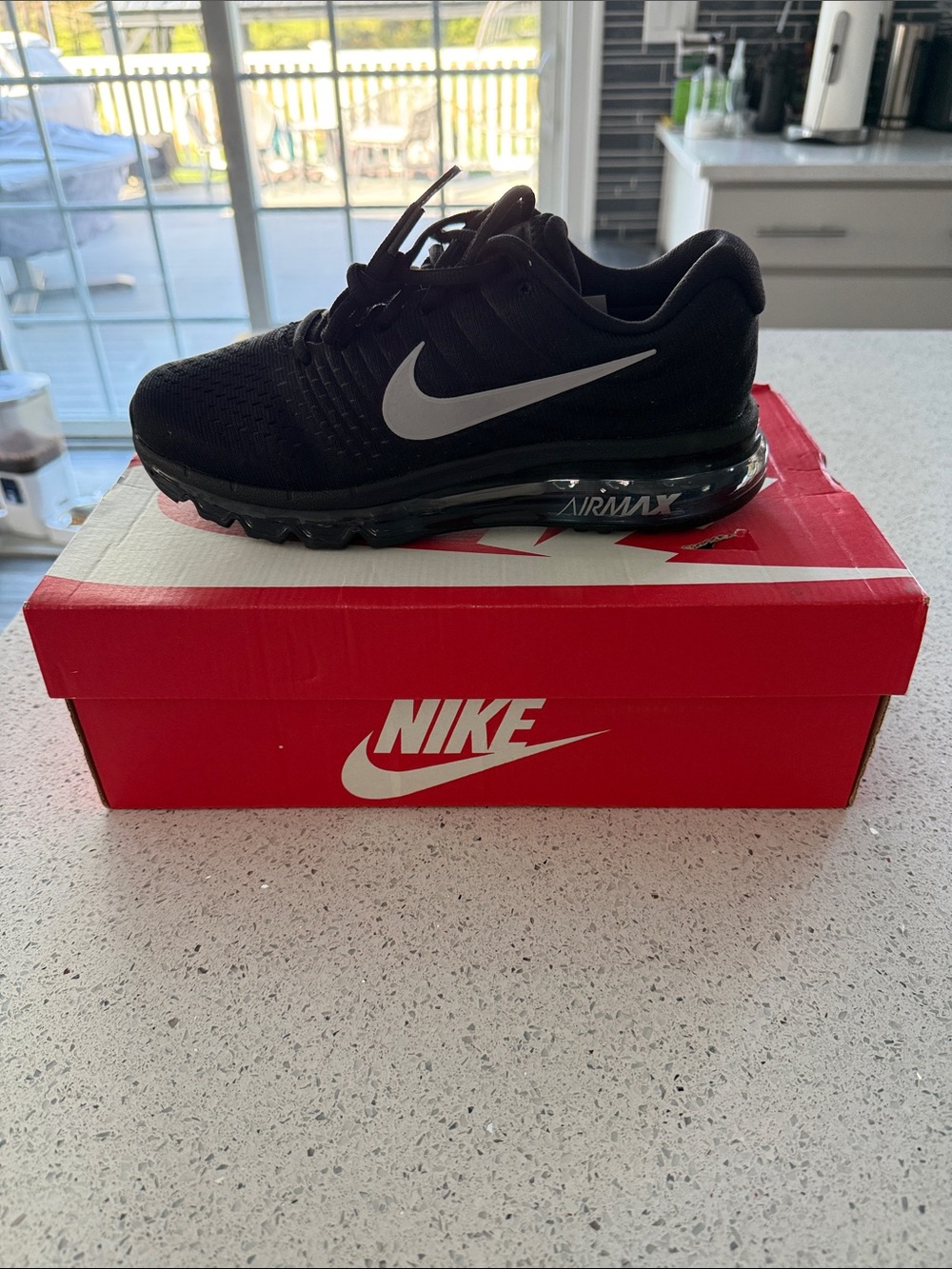 Nike Black and White Air Max Running Shoe